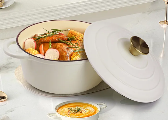Enameled cast iron casserole