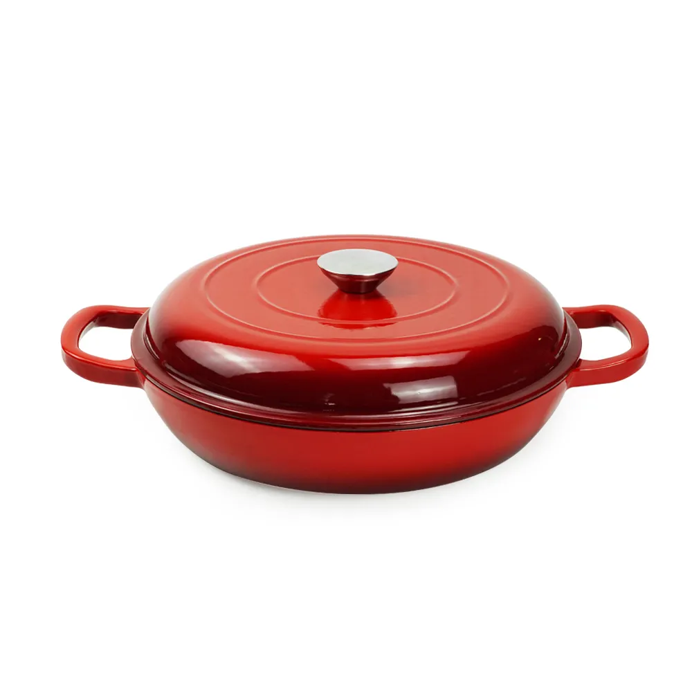 Cast Iron Enamel Dutch Oven Non Stick Casserole Dish Large 30cm Pot for Kitchen Cooking