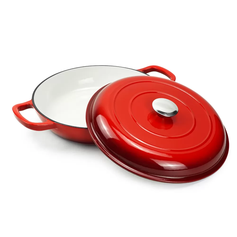 Cast Iron Enamel Dutch Oven Non Stick Casserole Dish Large 30cm Pot for Kitchen Cooking