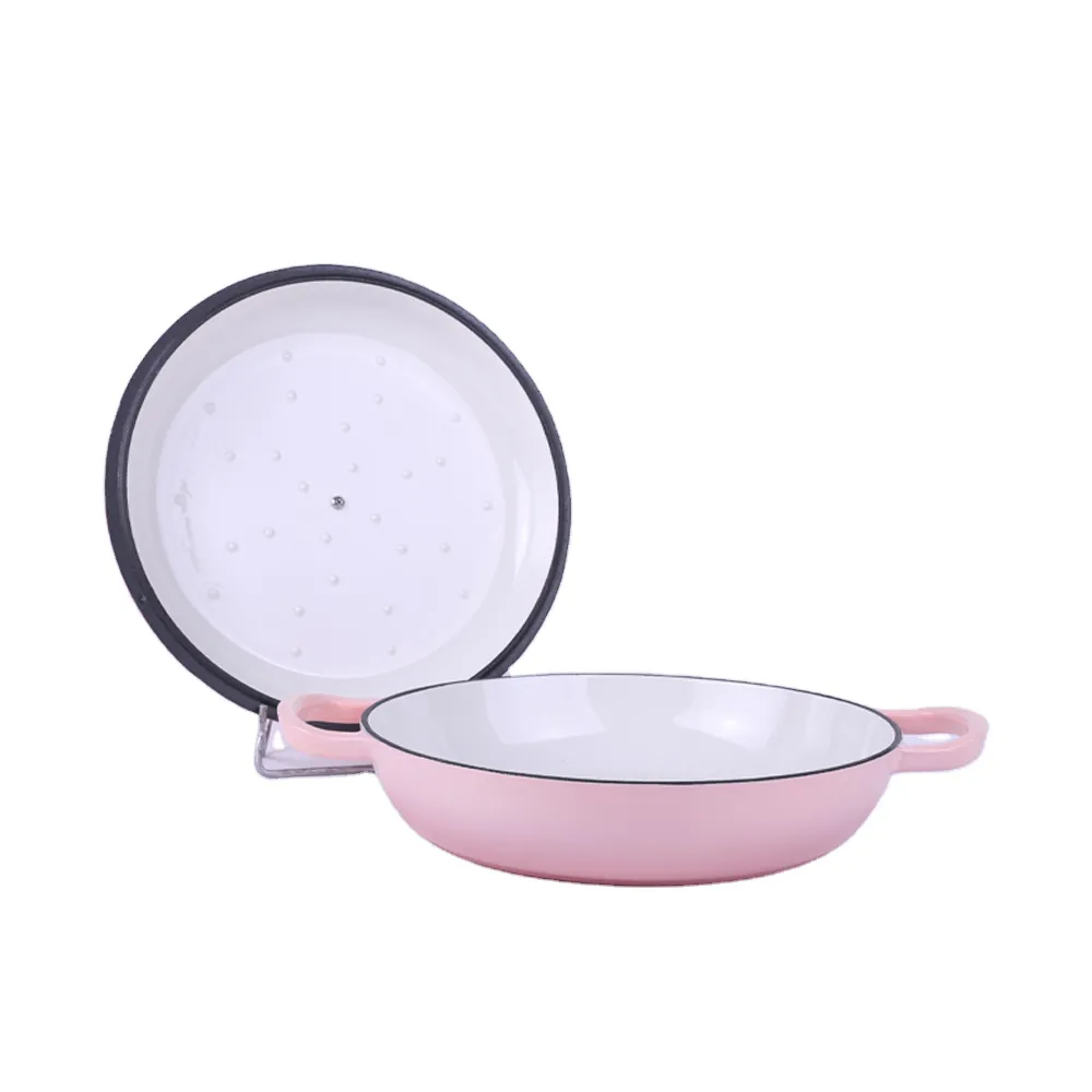 Cast Iron Enamel Dutch Oven Non Stick Casserole Dish Large 30cm Pot for Kitchen Cooking