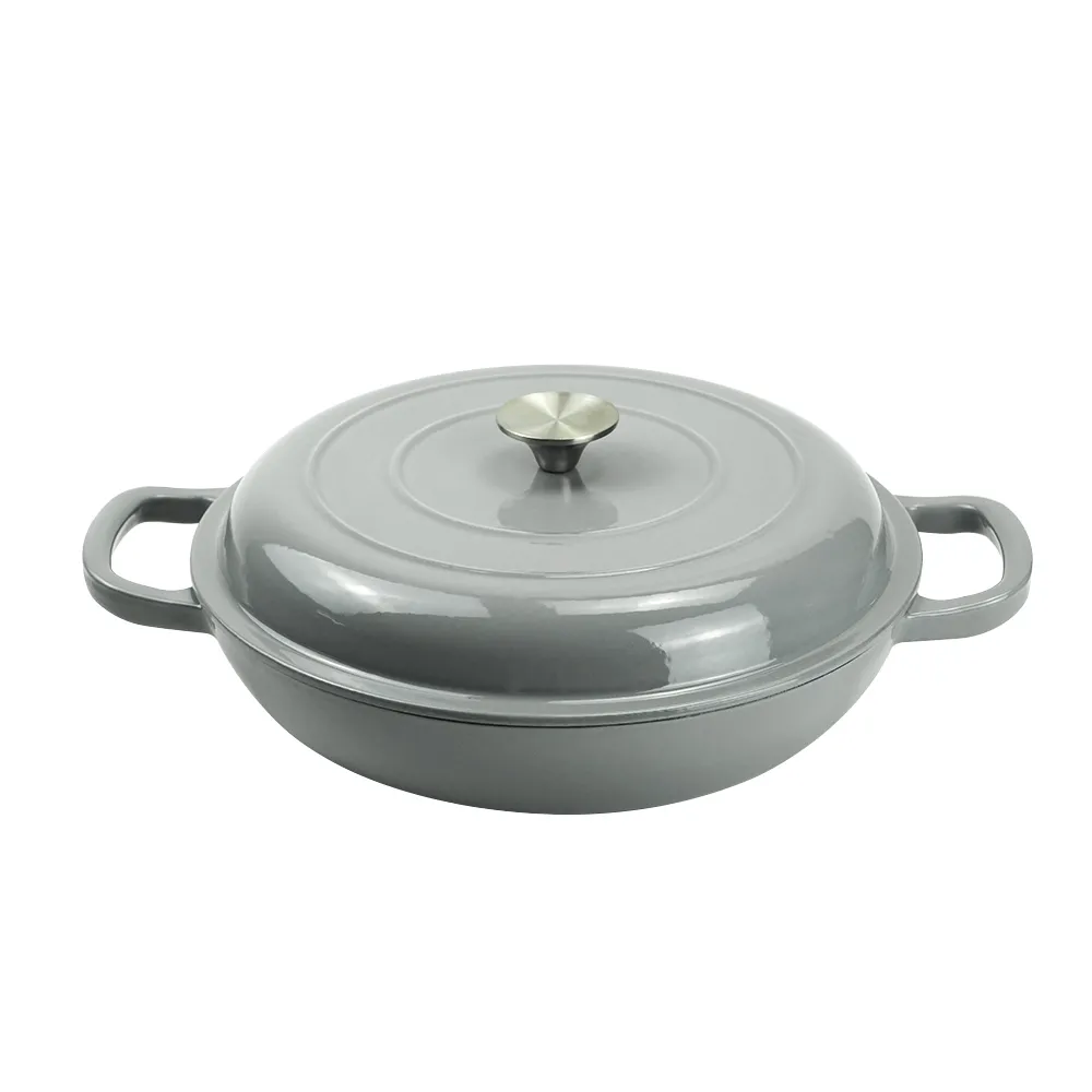 Cast Iron Enamel Dutch Oven Non Stick Casserole Dish Large 30cm Pot for Kitchen Cooking