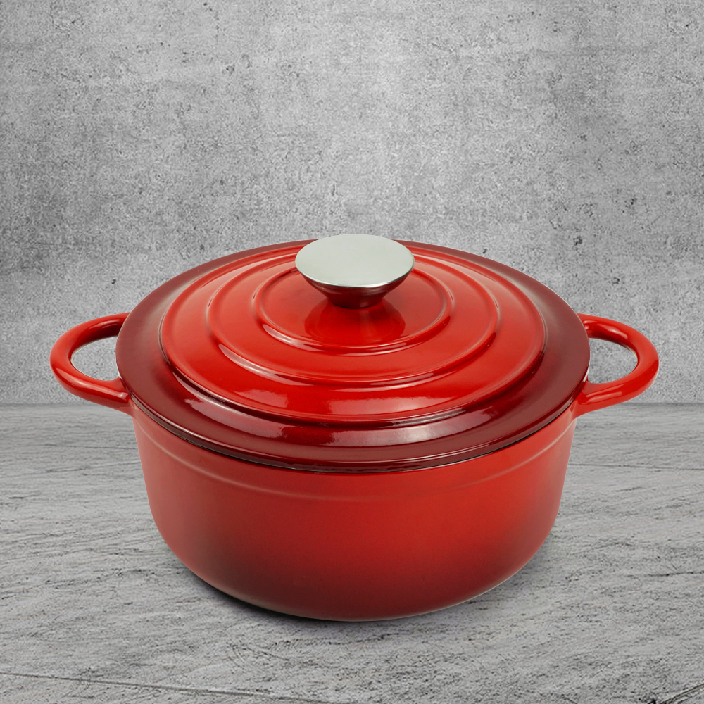 Custom colorsd non-stick bread potato enamel cooking dutch oven cast iron cookware casserole