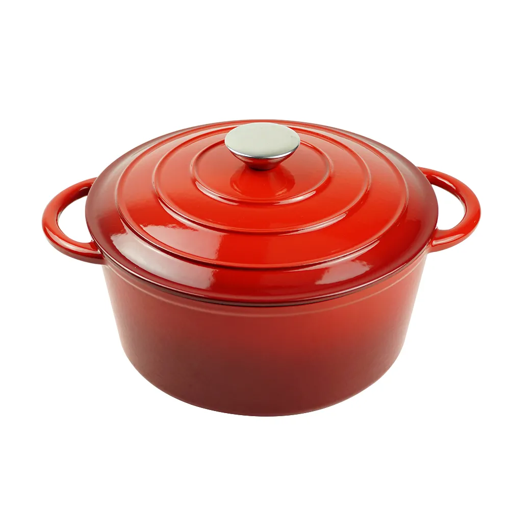 Custom colorsd non-stick bread potato enamel cooking dutch oven cast iron cookware casserole