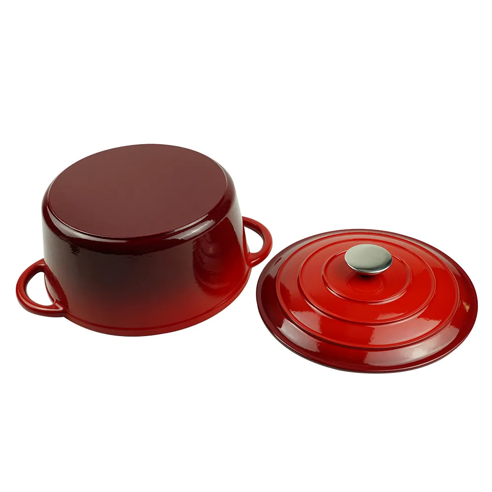 Custom colorsd non-stick bread potato enamel cooking dutch oven cast iron cookware casserole