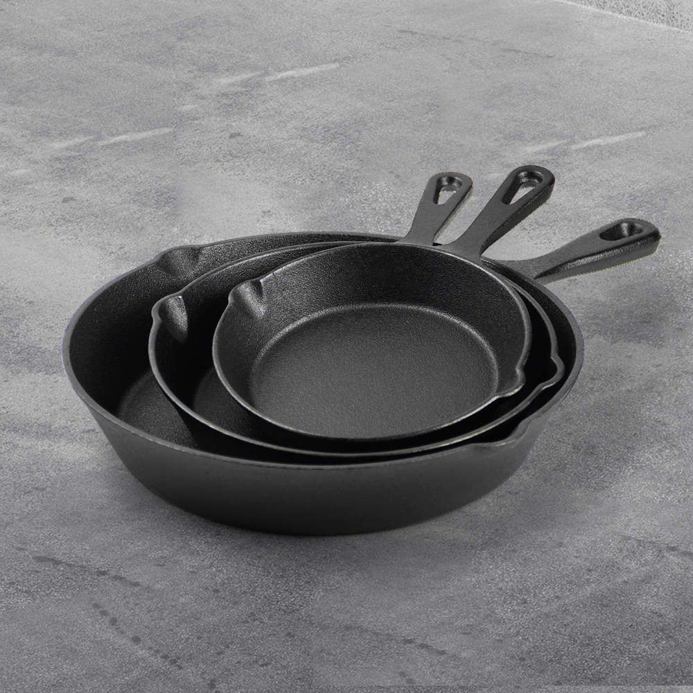 Cast Iron Pan Frying Pan Indoor Outdoor Cookware Non Stick Coating Induction Skillet Dish