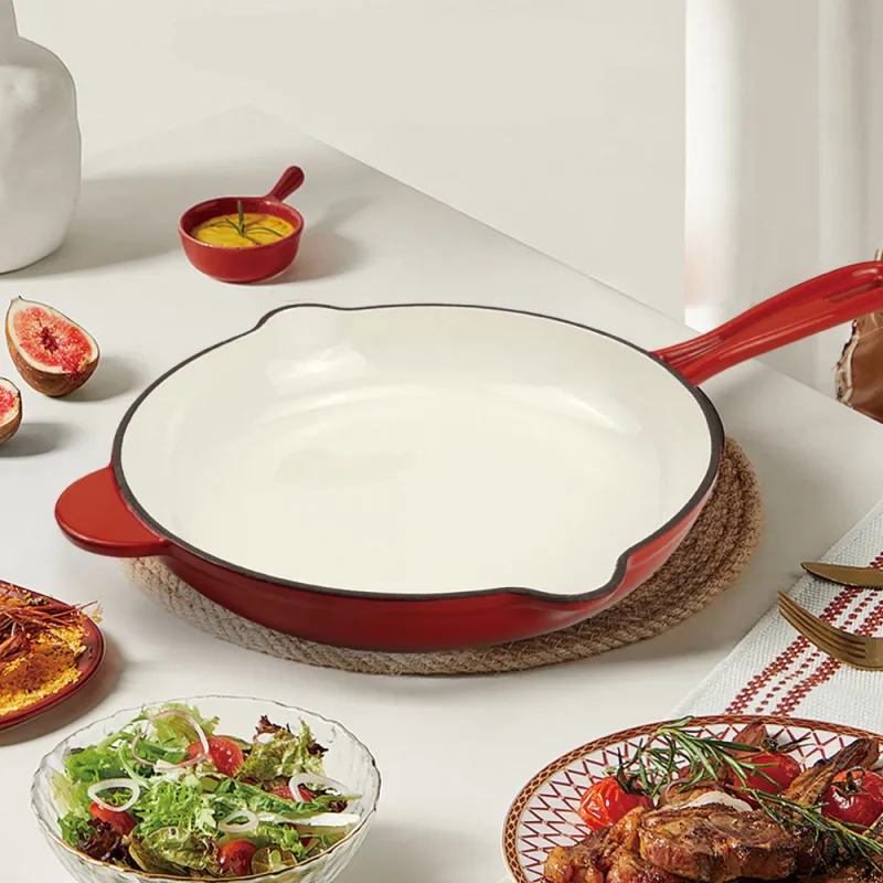 26 cm round frying pan with spout pre-treated non-stick surface kitchen tools and cookware