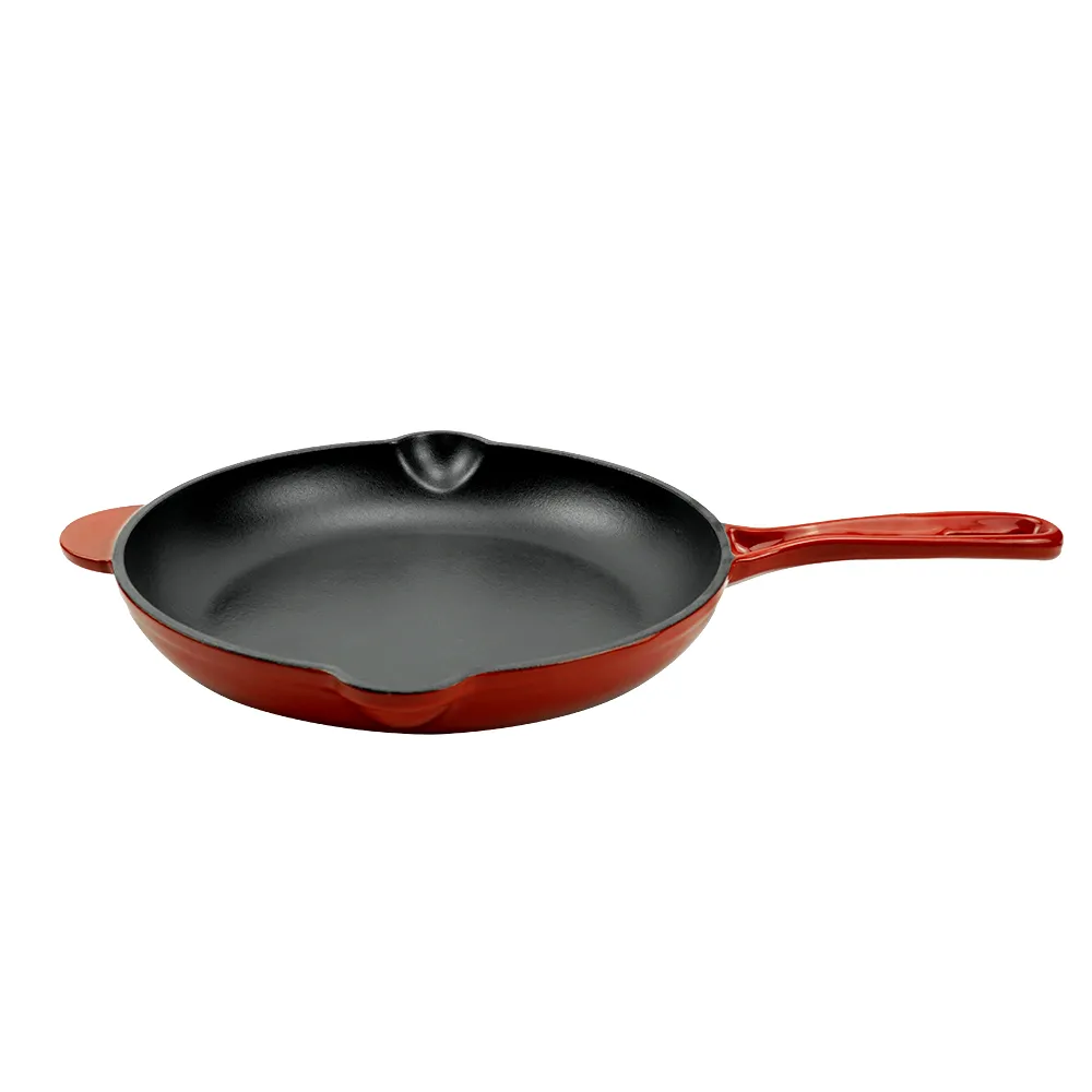 26 cm round frying pan with spout pre-treated non-stick surface kitchen tools and cookware