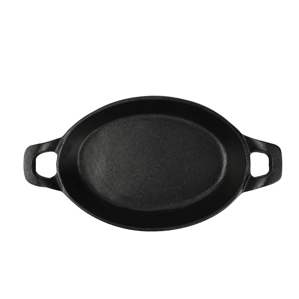 Mini cast iron frying pan, small oval frying pan, cast iron cookware set