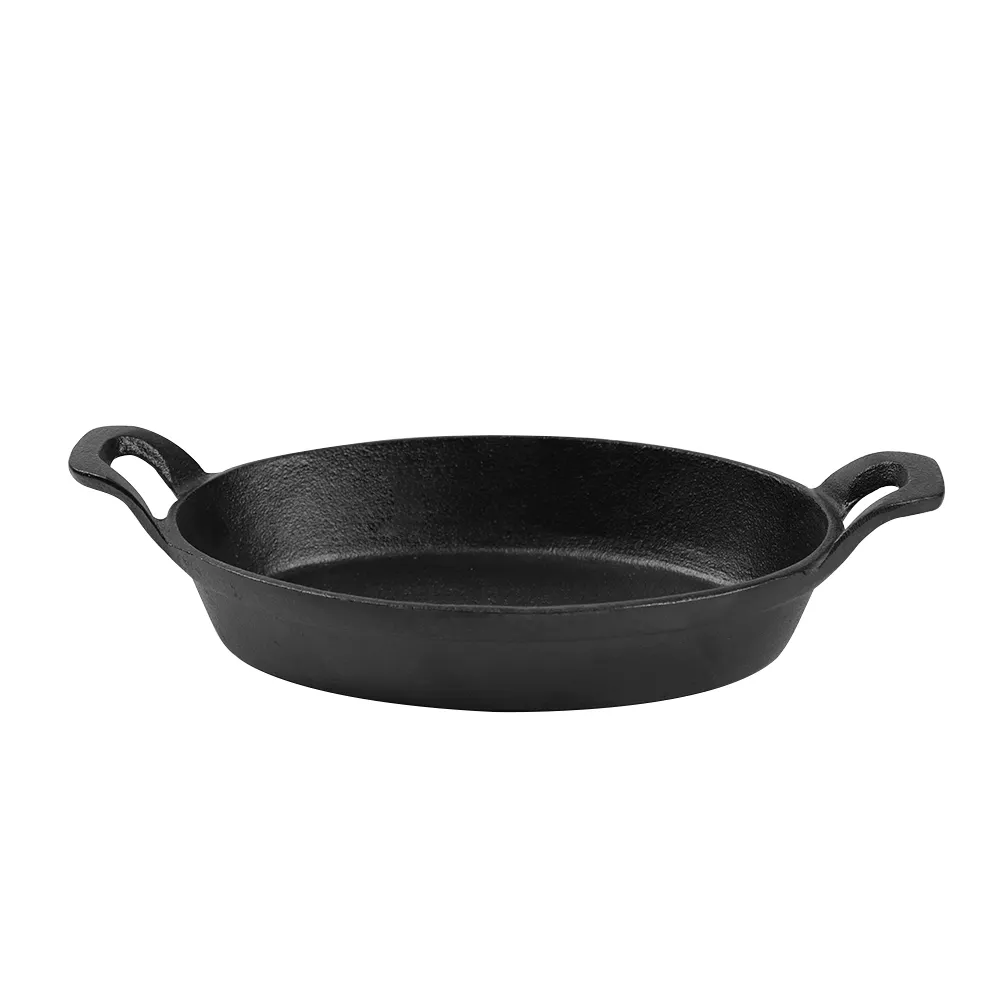 Mini cast iron frying pan, small oval frying pan, cast iron cookware set