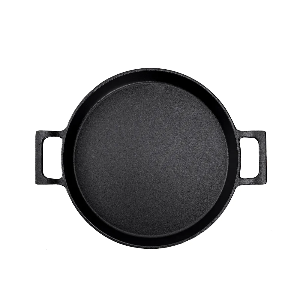 Mini cast iron frying pan and cast iron flat pan are suitable for kitchen, indoor and outdoor picnics