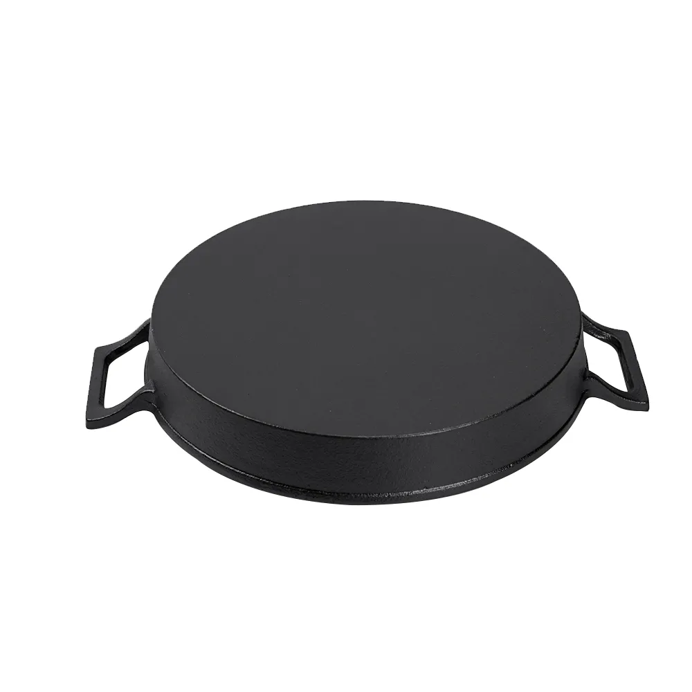 Mini cast iron frying pan and cast iron flat pan are suitable for kitchen, indoor and outdoor picnics