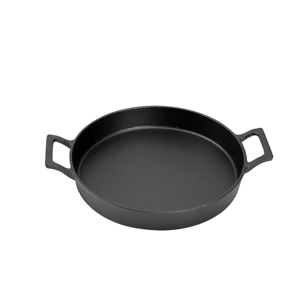 Mini cast iron frying pan and cast iron flat pan are suitable for kitchen, indoor and outdoor picnics