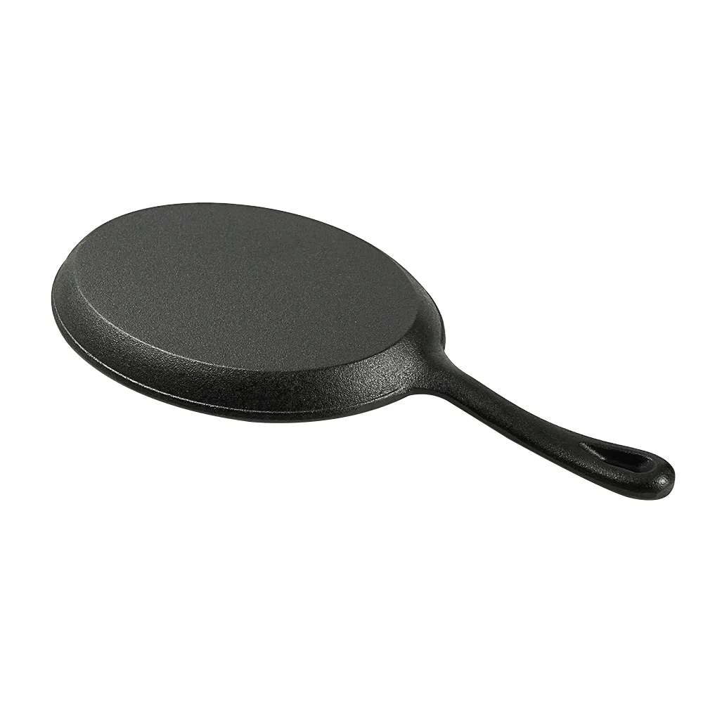 Fajita pan set with wooden tray, anti-heat gloves and cast iron frying pan is suitable for home barbecue kitchens and party restaurants