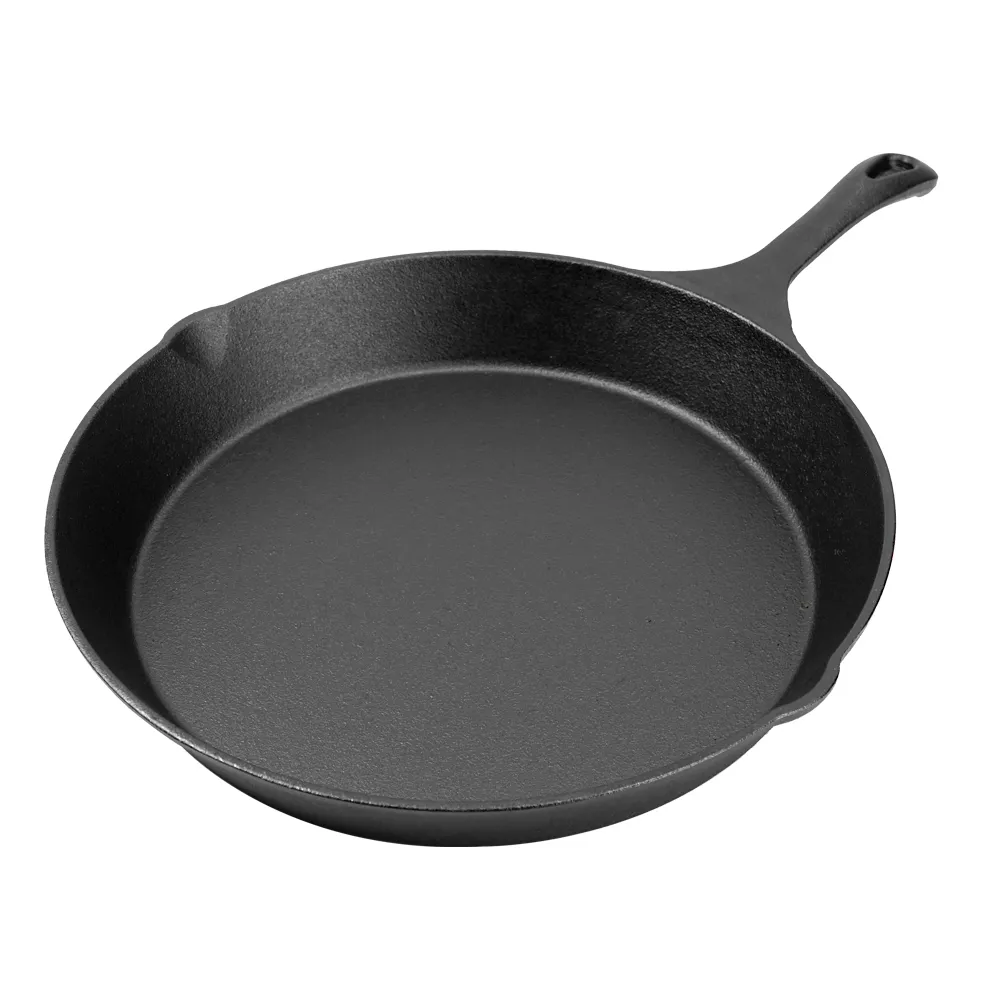 Camping cooking 7-piece set, pre-treated cast iron frying pan with lid, suitable for outdoor barbecues, cooking utensils and frying pan set