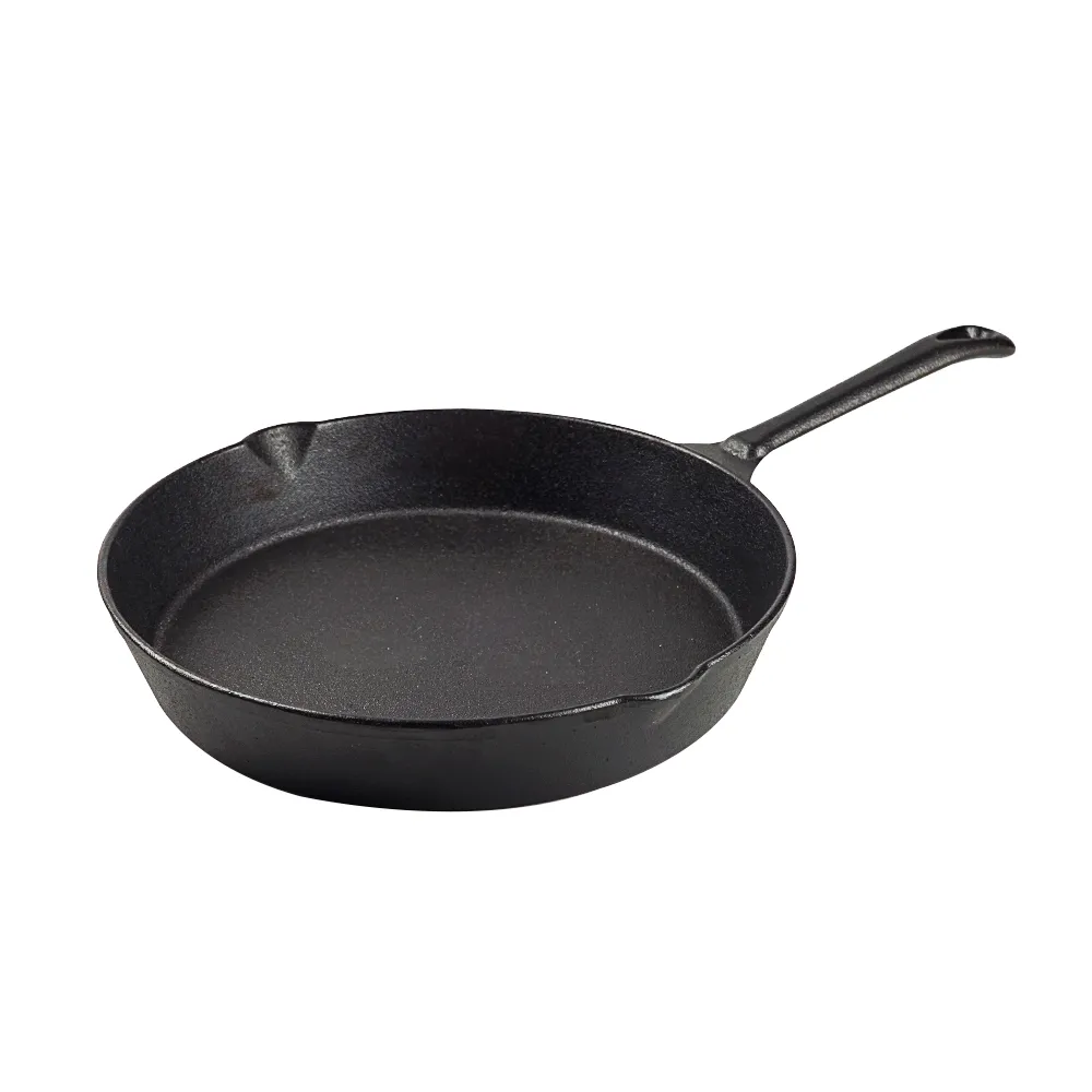 Enamel cast iron frying pan with enamel coating, suitable for stoves and ovens