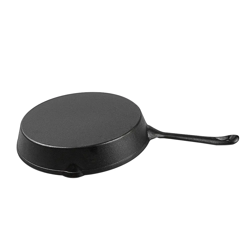 Enamel cast iron frying pan with enamel coating, suitable for stoves and ovens
