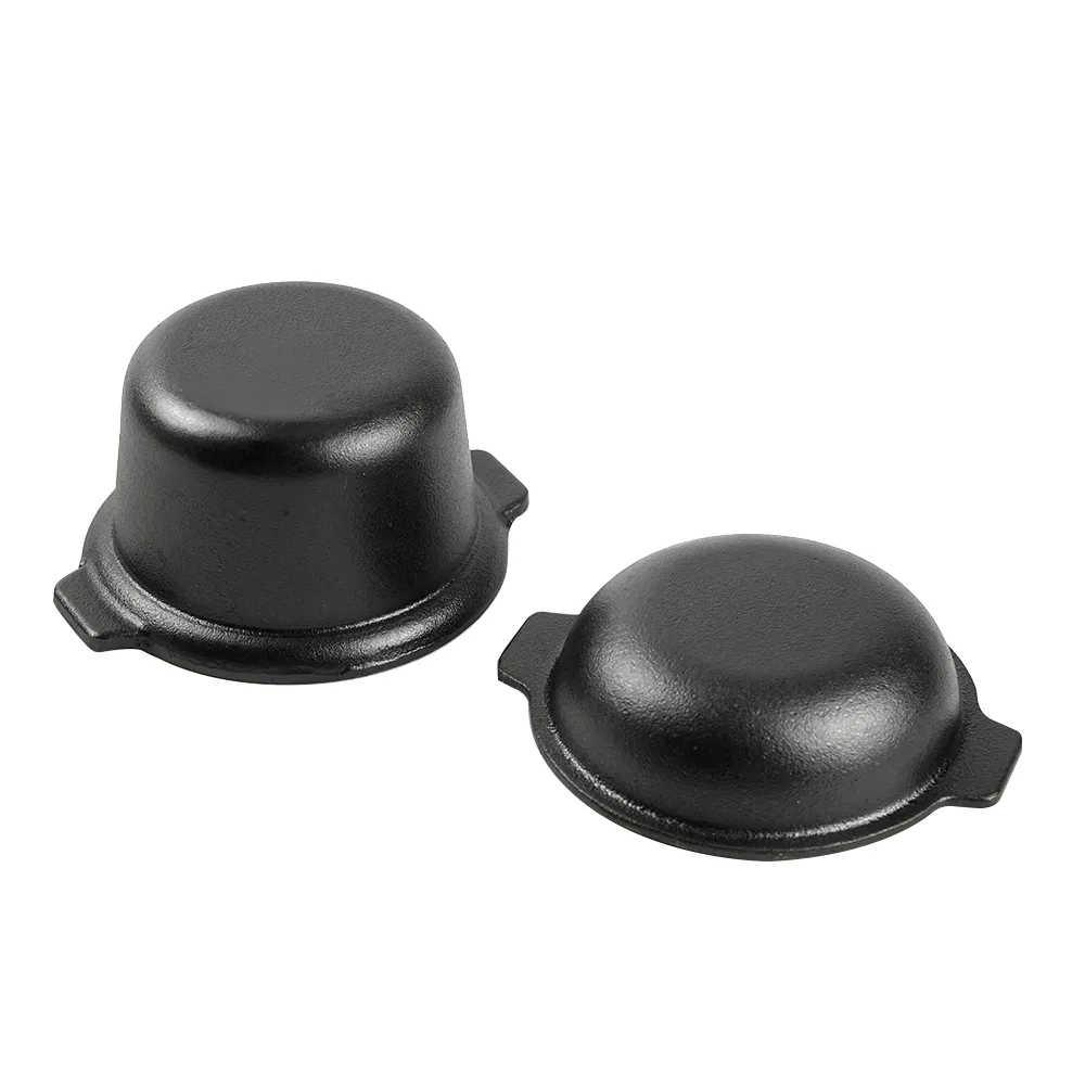 Pre-treated cast iron mini Dutch pot, black small with lid, durable cast iron cookware, suitable for stewing, soups and baking, oven