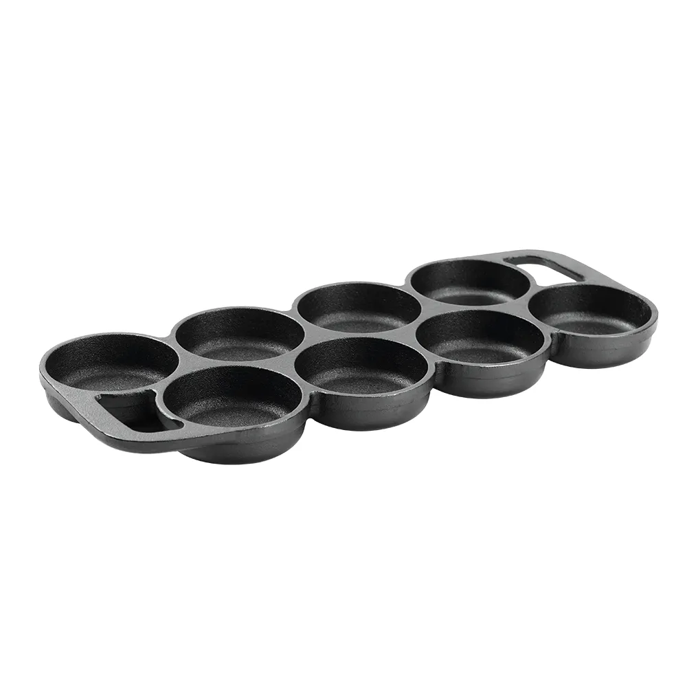 Rectangular cast iron cookie tray, pre-treated mini cake tray kitchenware, suitable for muffins and scones