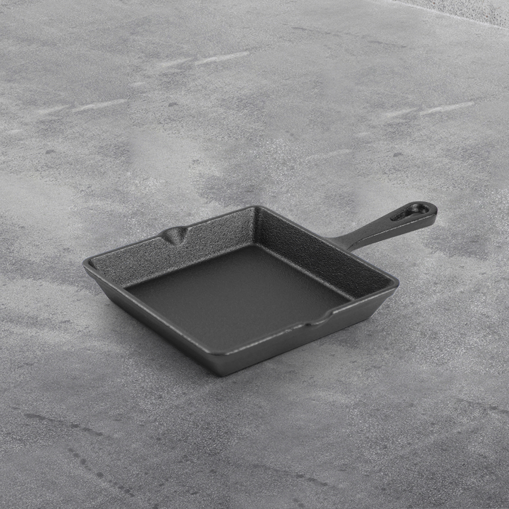 Hot oil small pan, mini cast iron egg frying pan, flat pan, small iron pan for pouring oil