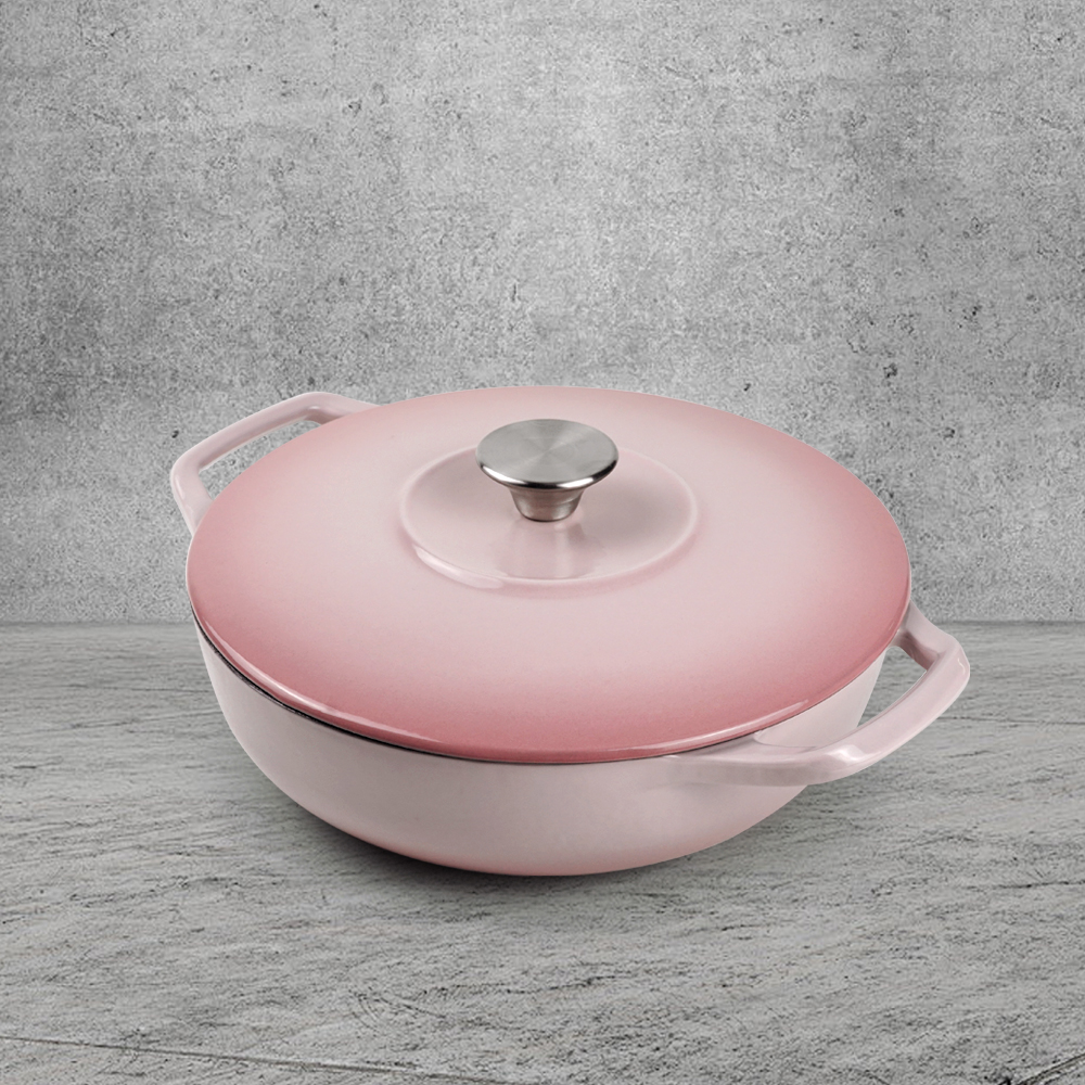 Enamel cast iron Dutch baking pan with lid - Enamel cookware for baking, roasting and stewing, available in an oven