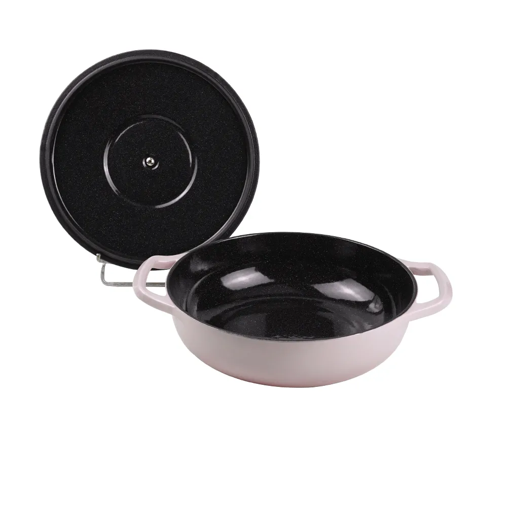 Enamel cast iron Dutch baking pan with lid - Enamel cookware for baking, roasting and stewing, available in an oven