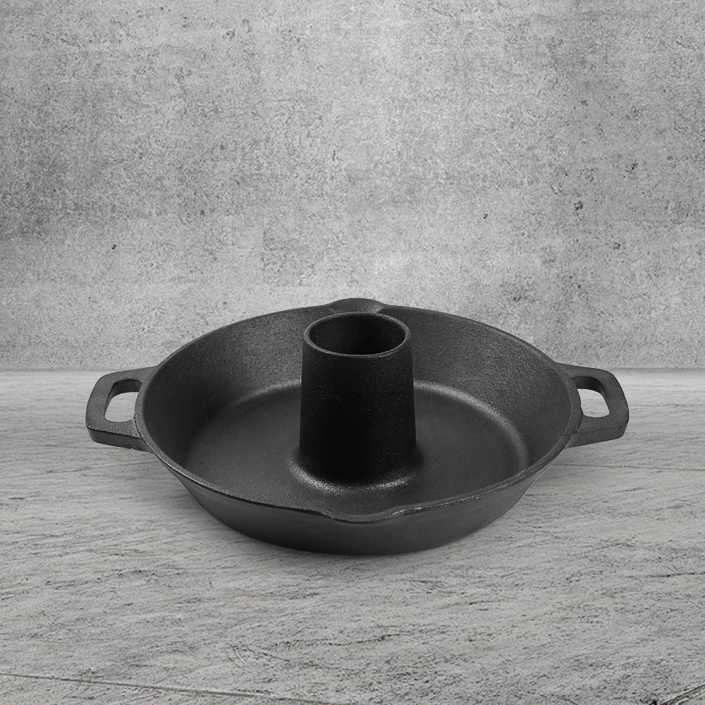 Cast iron poultry roasting chicken stand, beer can Turkey fryer with baking tray, suitable for most grills and ovens