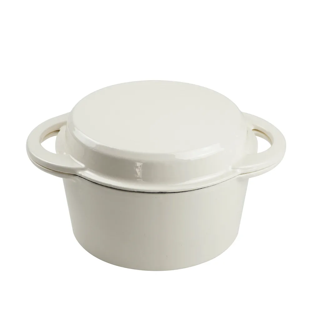 2-in-1 Dutch baking pan with a frying pan lid, suitable for bread baking, cooking, stewing and frying