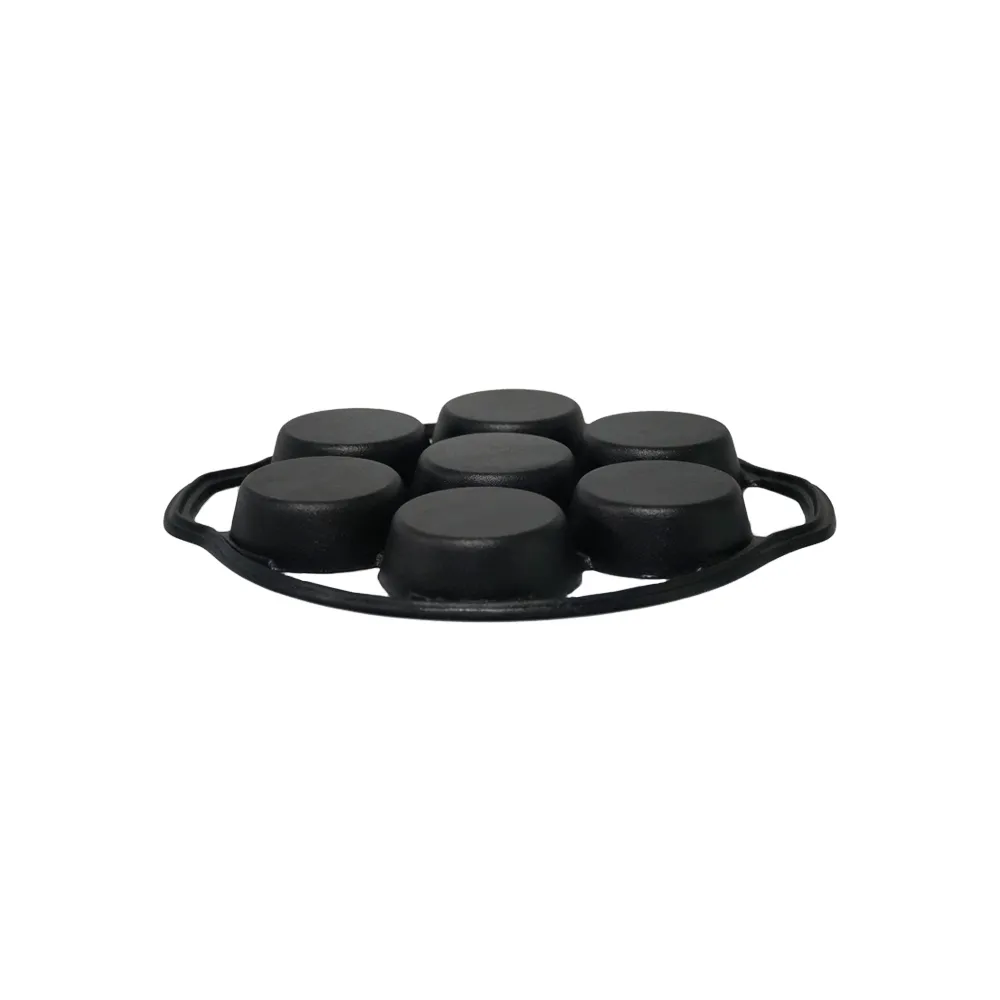 7-hole cast iron cookie baking tray, muffin baking tray with handle, suitable for muffins and scones