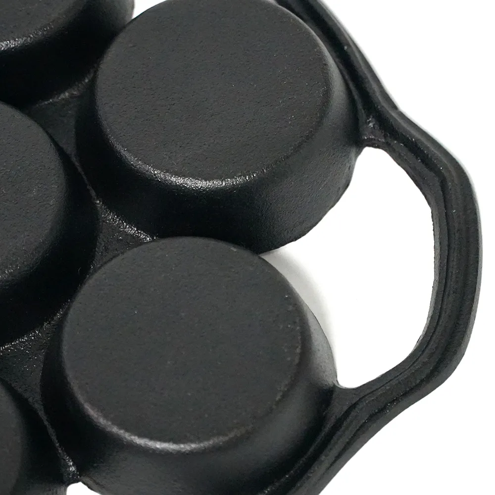 7-hole cast iron cookie baking tray, muffin baking tray with handle, suitable for muffins and scones