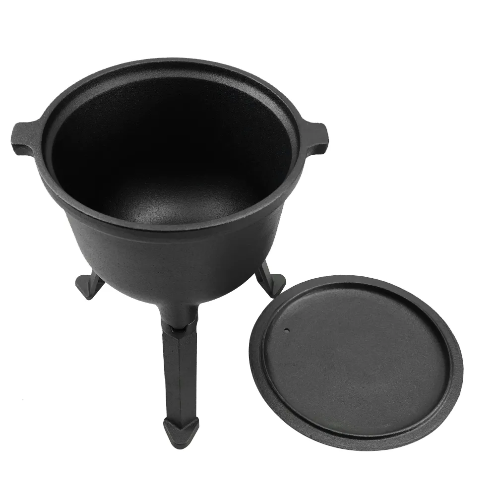 Cast-iron Polish hunting pot, three-legged camping pot, Dutch oven