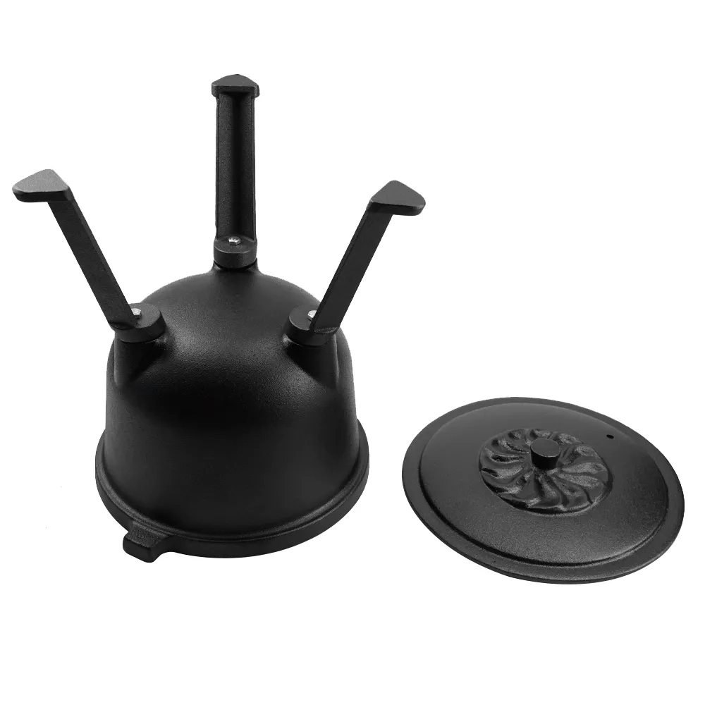 Cast-iron Polish hunting pot, three-legged camping pot, Dutch oven