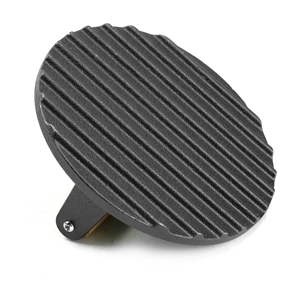 Pre-treated cast iron hamburger press - heavy-duty press suitable for barbecues, meats, grilled cheeses, and panini - Round wooden handle
