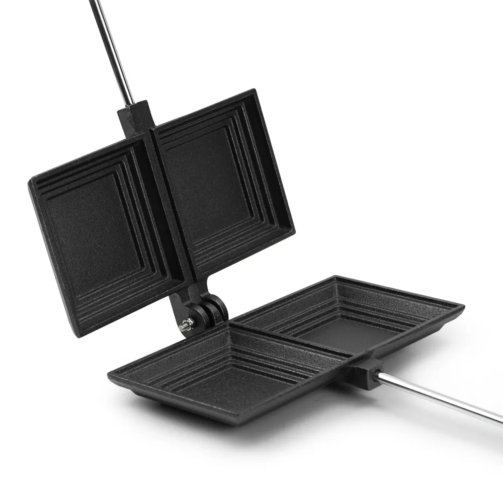 Cast iron pre-treatment cast iron bonfire sandwich machine portable camping pot
