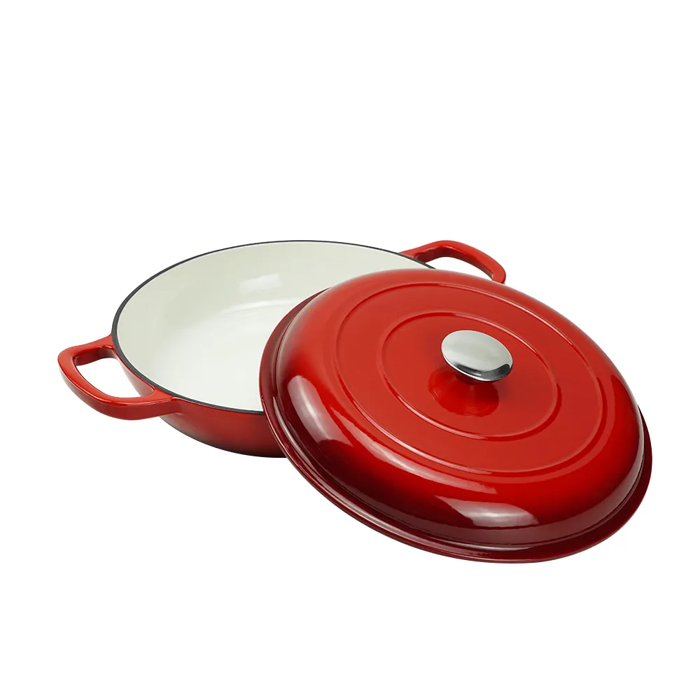 Enamel cast iron cookware set,11 pieces of cookware with LIDS, frying pan, stew pot, healthy Dutch oven