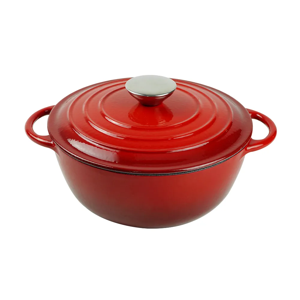 Healthy and safe, non-stick enamel 7-piece cast iron Dutch oven cookware set