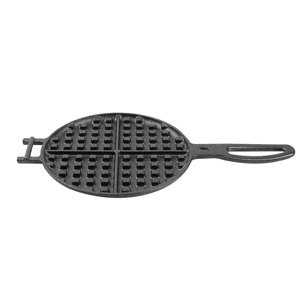Cast iron waffle pot two-piece hinge waffle iron