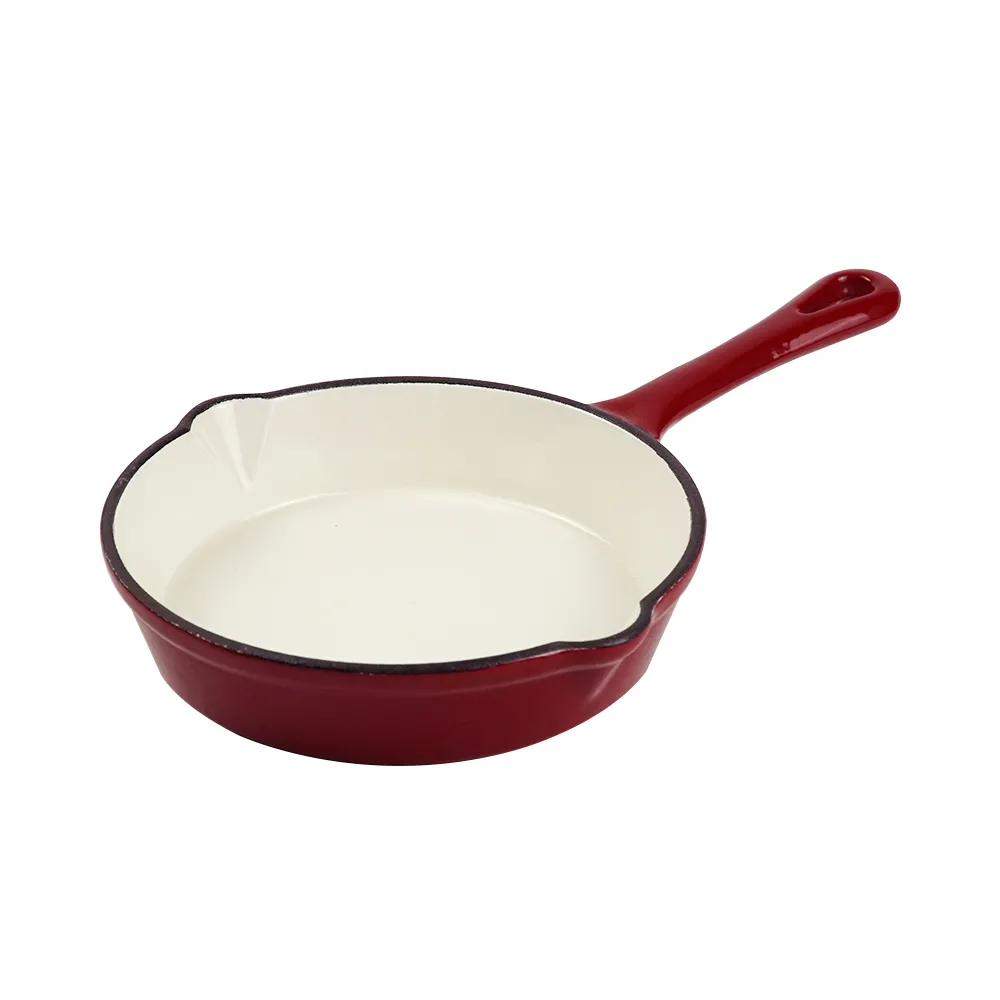 Non-stick enamel cast iron cookware - 3-pan set
