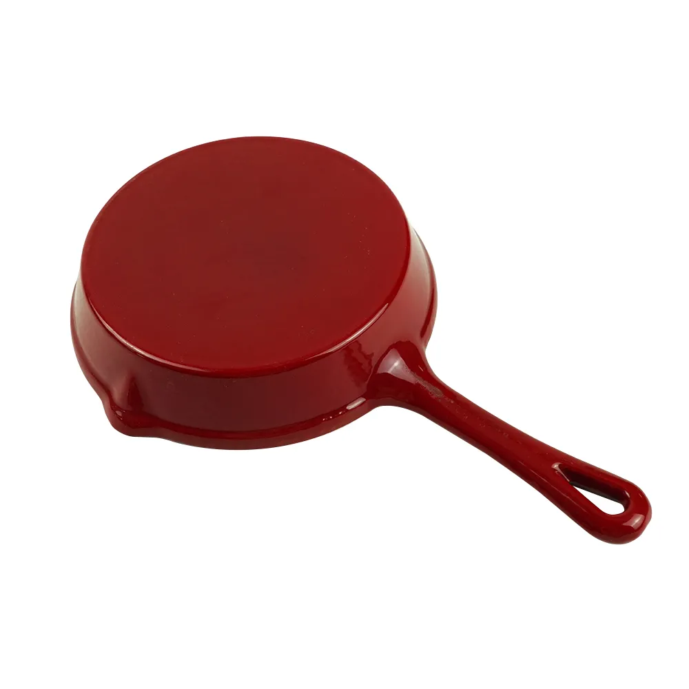 Non-stick enamel cast iron cookware - 3-pan set