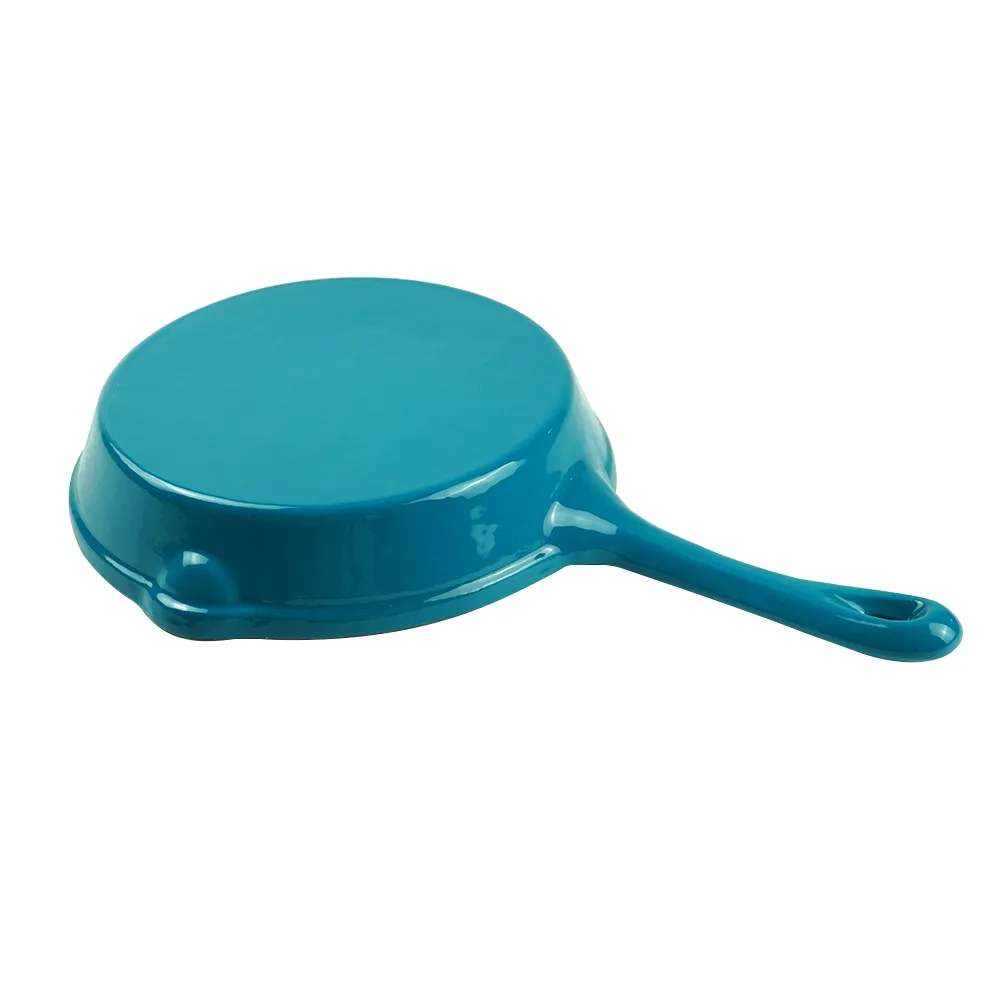 Non-stick enamel cast iron cookware - 3-pan set