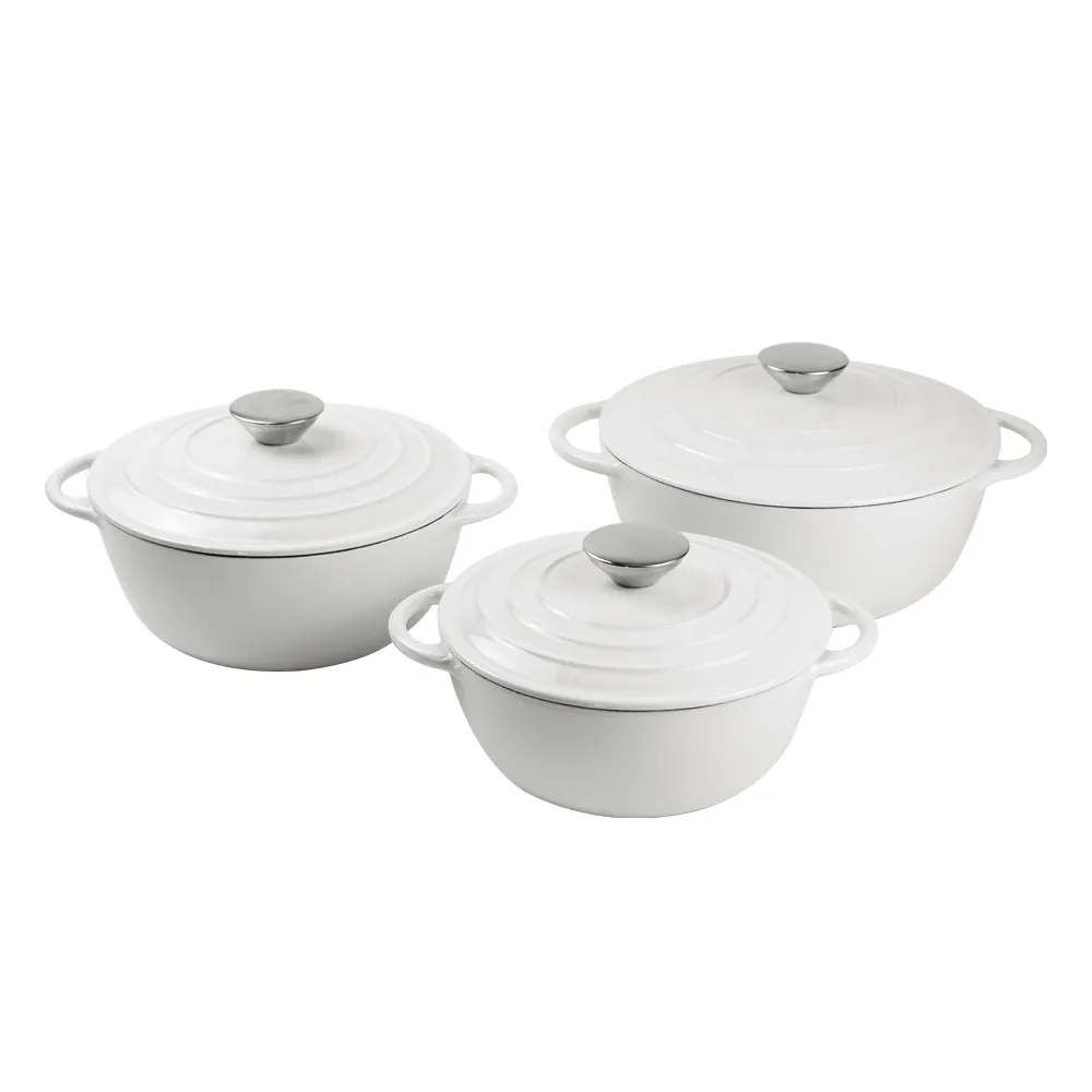 Enamel cast iron sour dough bread oven pot with lid, cooking pot