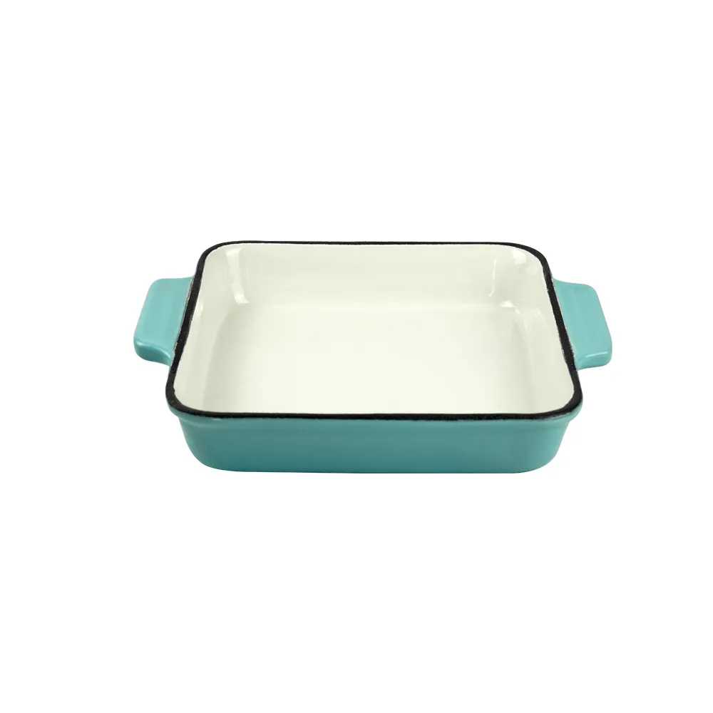 Classic enamel cast iron baking pan/lasagna baking tray