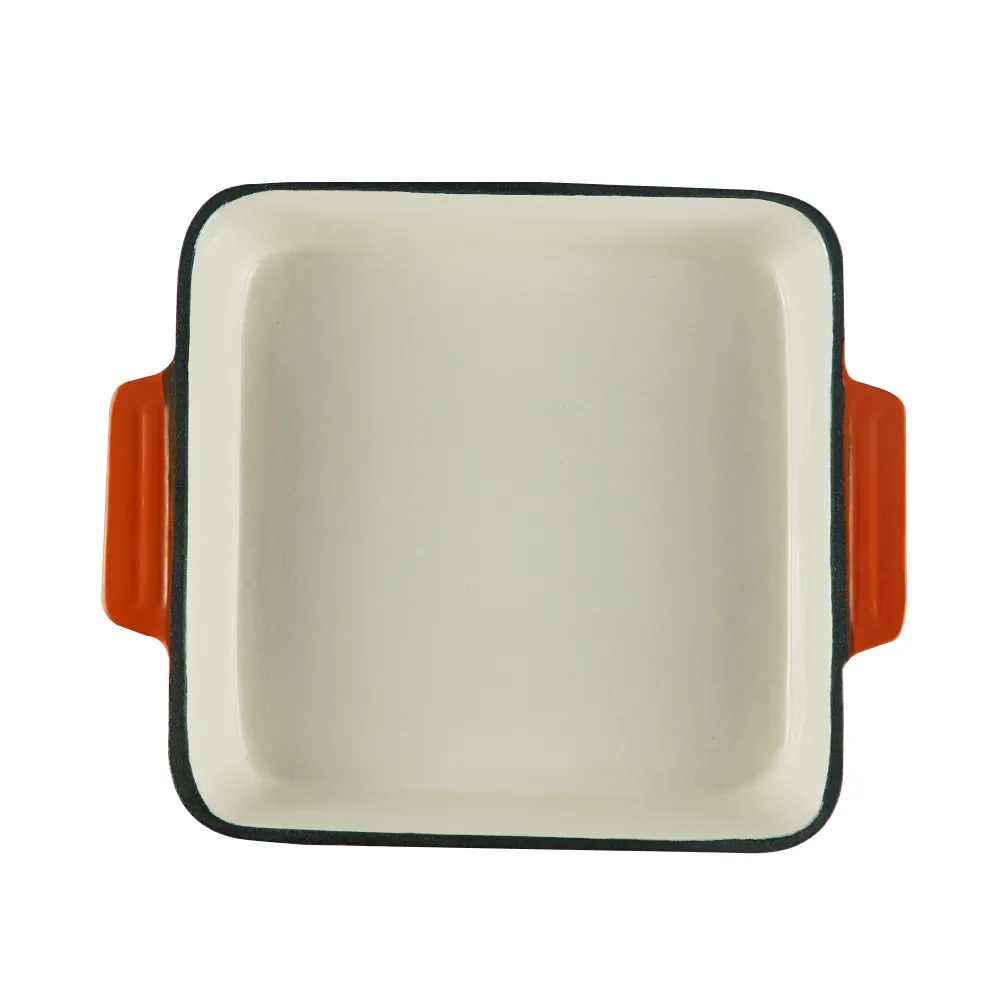 Classic enamel cast iron baking pan/lasagna baking tray