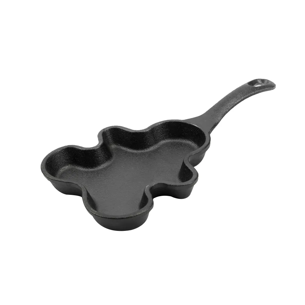 Cast-iron pancake pan, mini breakfast pan, Christmas gift - gingerbread man, Christmas tree, snowflake-shaped