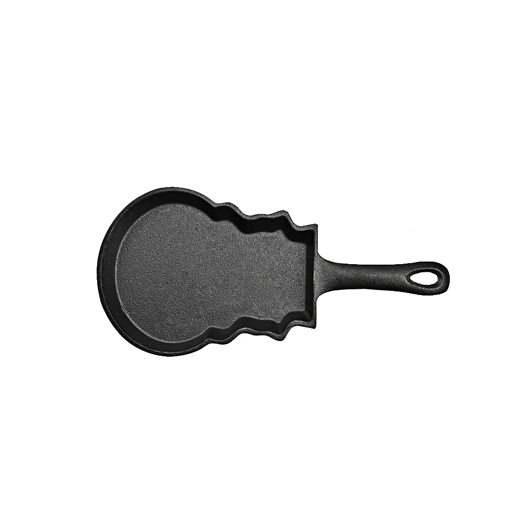 Cast-iron pancake pan, mini breakfast pan, Christmas gift - gingerbread man, Christmas tree, snowflake-shaped