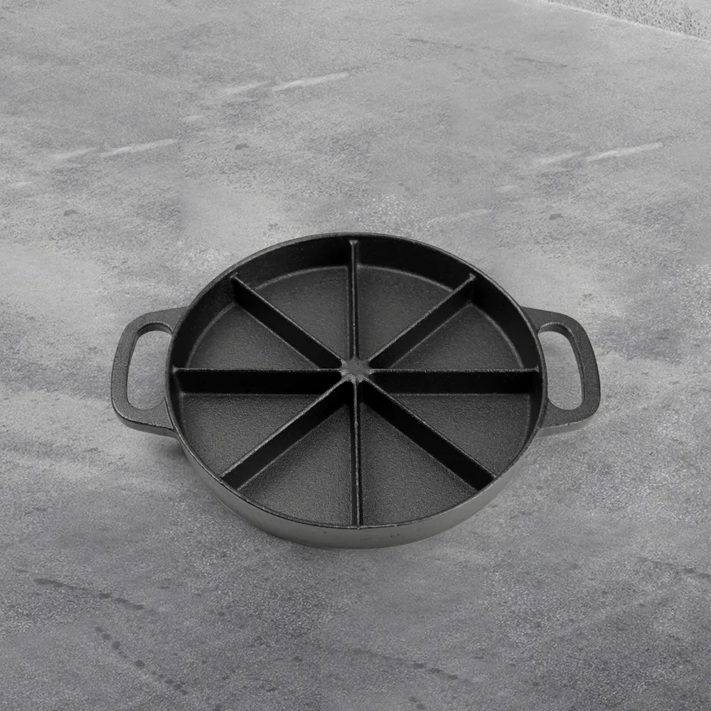 Cast iron round cake pan, 8-sided cookie pan mini cake pan, suitable for baking cookies, corn cobs, muffins, and brownies.