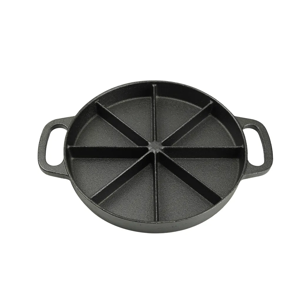 Cast iron round cake pan, 8-sided cookie pan mini cake pan, suitable for baking cookies, corn cobs, muffins, and brownies.