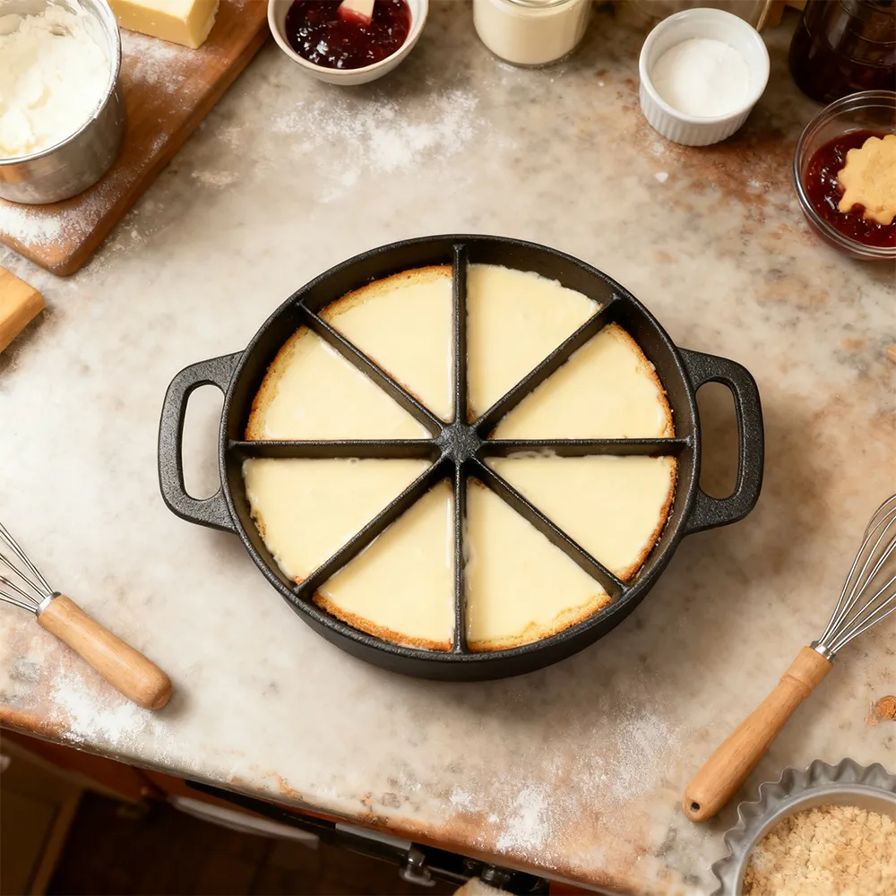 Cast iron round cake pan, 8-sided cookie pan mini cake pan, suitable for baking cookies, corn cobs, muffins, and brownies.