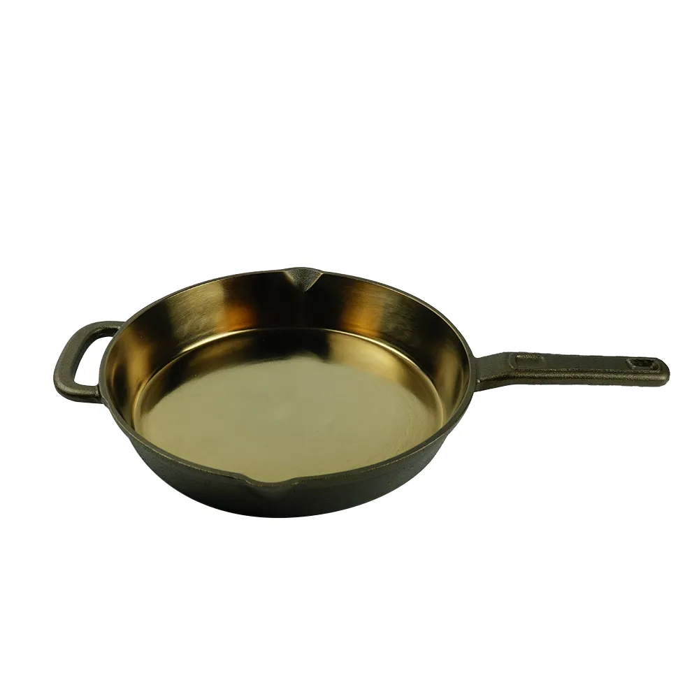 Polished cast iron frying pan, soup pot, dual-purpose pot