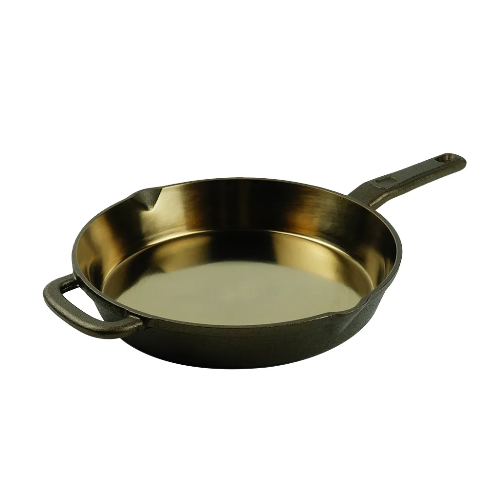 Polished cast iron frying pan, soup pot, dual-purpose pot