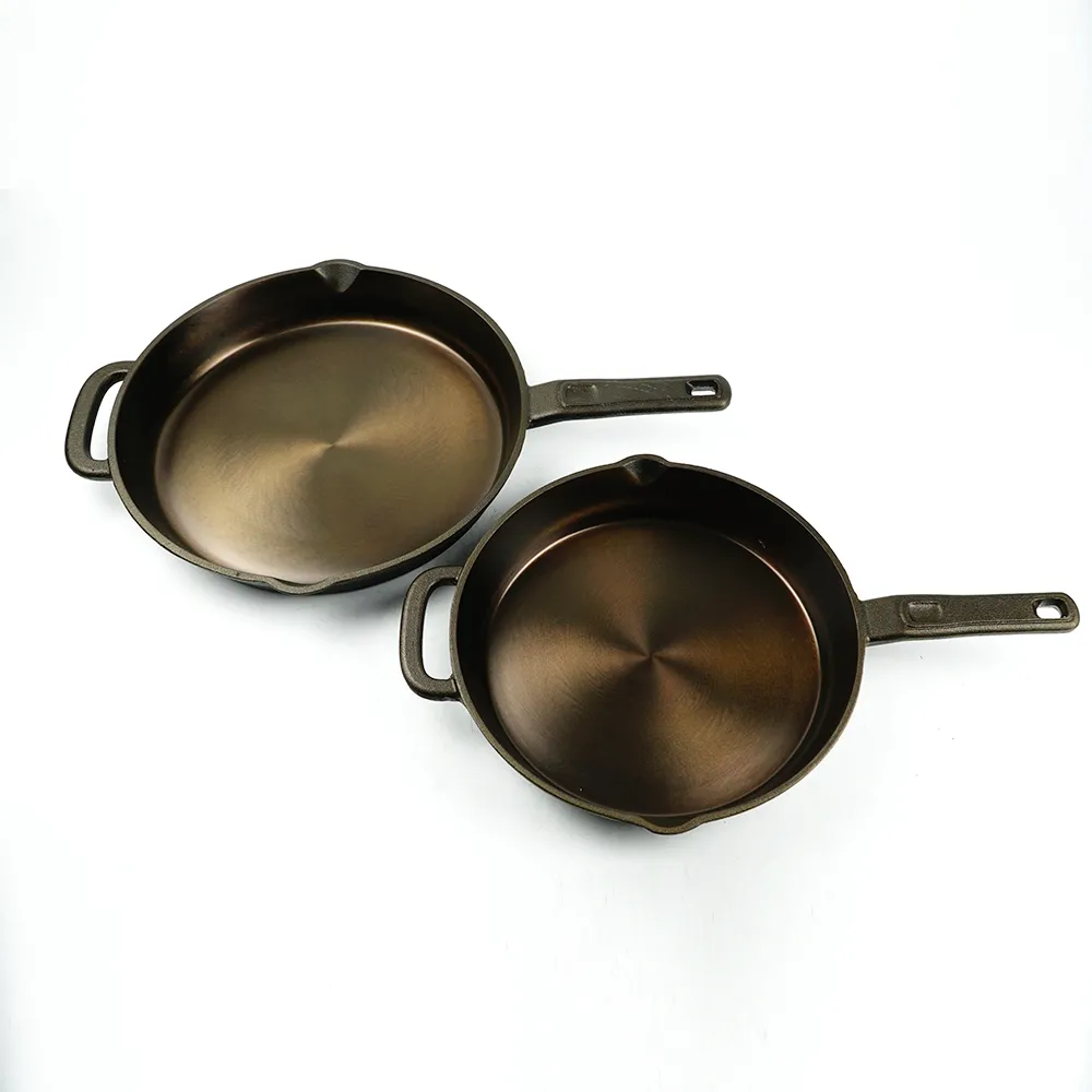 Polished cast iron frying pan, soup pot, dual-purpose pot